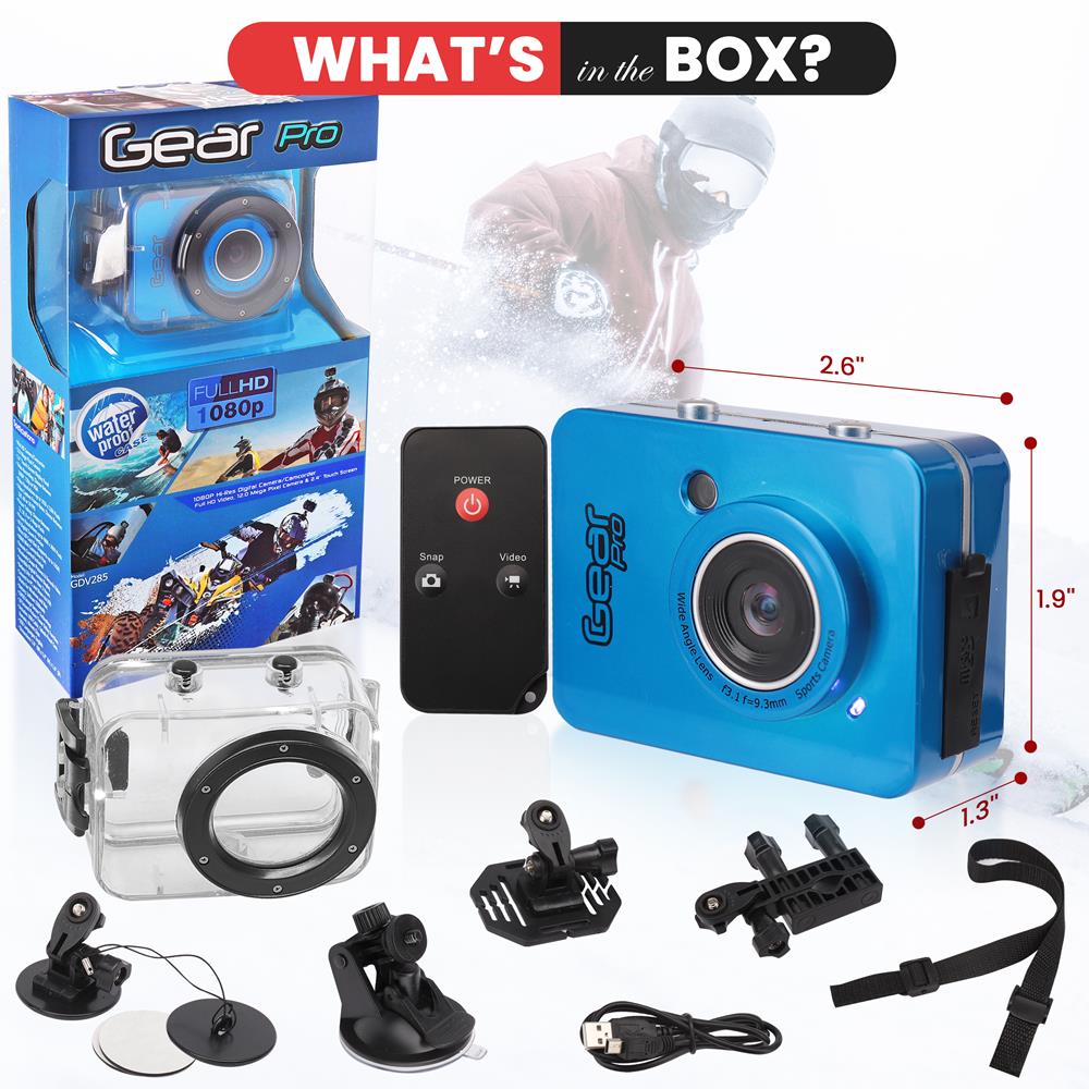 product image number 9 for Pyle Gear Pro Hd 1080P Action Cam