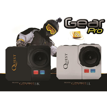 Action Camera 1080p Video Waterproof Case Wi-Fi Remote 16MP Sensor