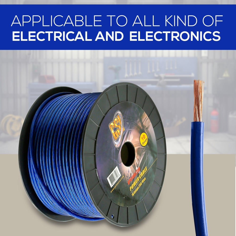 10Ga Power Cable 250Ft Blue - Thumbnail 3