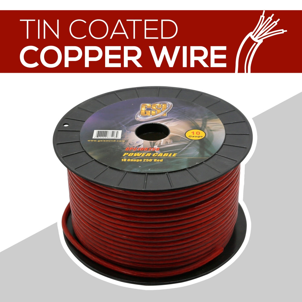 product image number 3 for GSI 10Ga Power Cable 250Ft Red