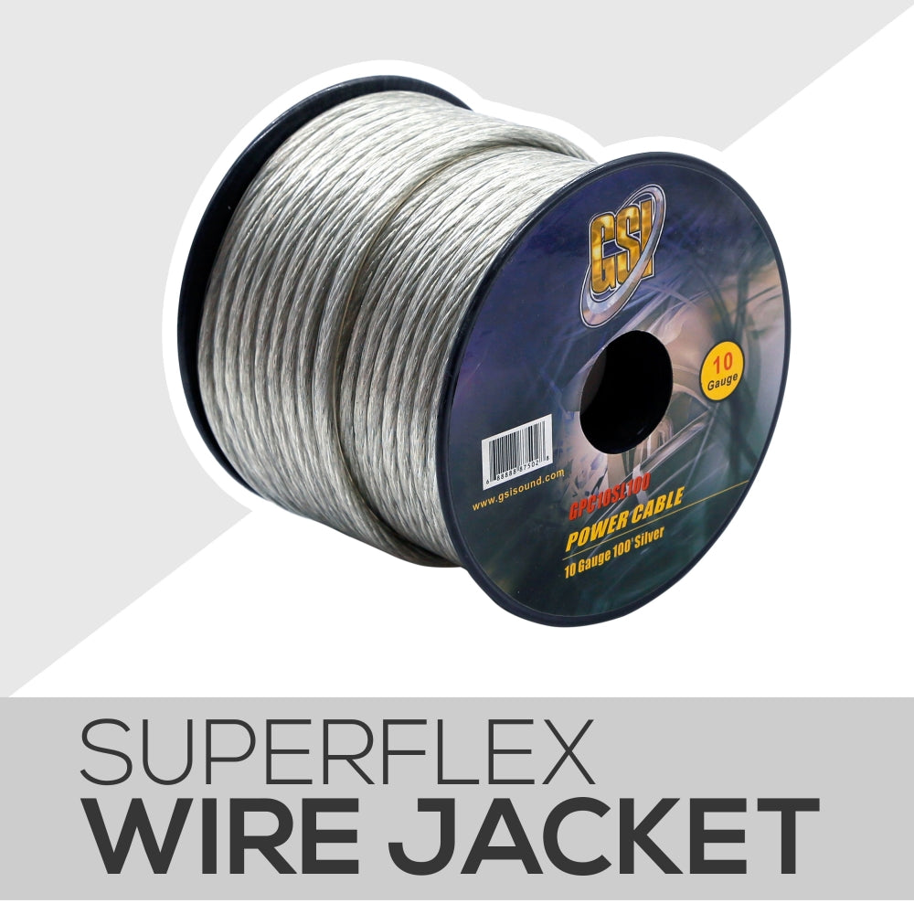 product image number 2 for GSI 10Ga Power Cable 100Ft Silver