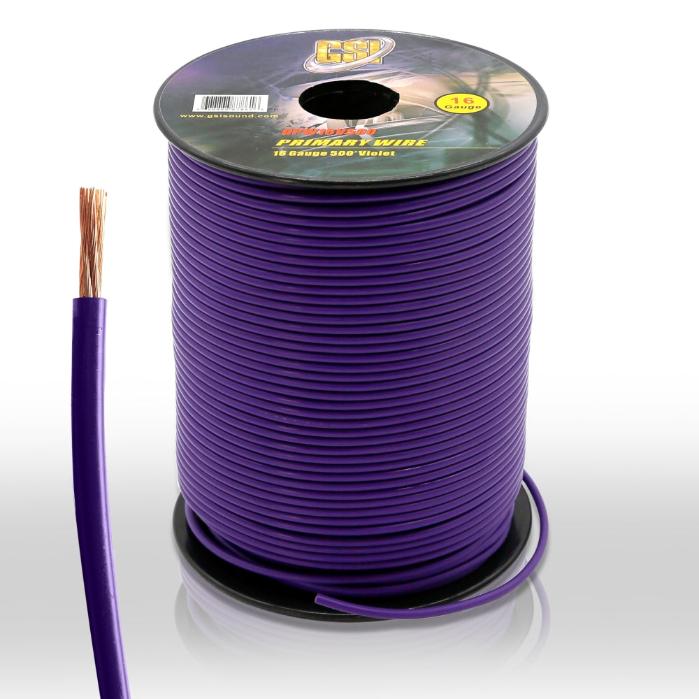 product image number 1 for GSI Primary Wire 16Ga 500Ft Voilet
