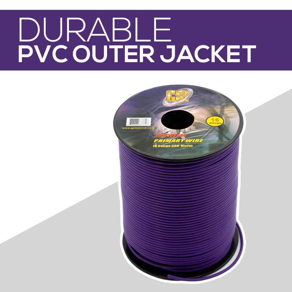 product image number 6 for GSI Primary Wire 16Ga 500Ft Voilet