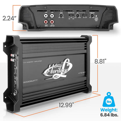 Car Audio Amplifier 3000W Monoblock MOSFET Nickel Plated RCA Input