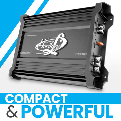 Car Audio Amplifier 3000W Monoblock MOSFET Nickel Plated RCA Input