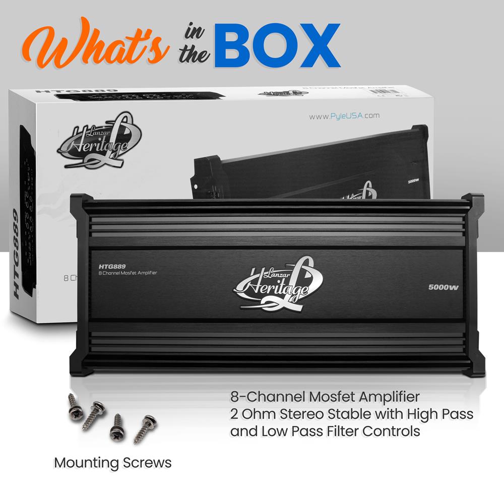 8-Channel Mosfet Amplifier – Pyle USA