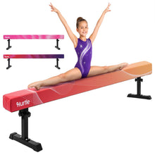 Hurtle 8' Adjustable Balance Beam – Adjustable Height For Beginners To Advanced Users, Non-Slip Surface For Gymnastics Practice At Home (Peach)