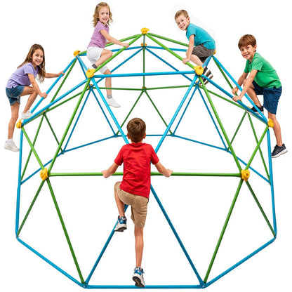 Hurtle 10Ft Geometric Climbing Dome For Kids 3+, Holds Up To 4–5 Children, With Rounded Safe Edges, Easy-Grip Handles, And Quick Setup For Indoor And Outdoor Use (Blue And Green)