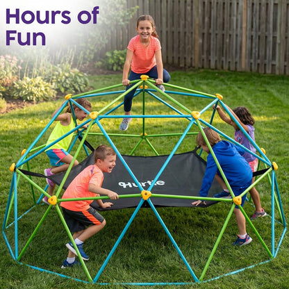 Hurtle 10Ft Geometric Climbing Dome For Kids 3+, Holds Up To 4–5 Children, With Rounded Safe Edges, Easy-Grip Handles, And Quick Setup For Indoor And Outdoor Use (Blue And Green)