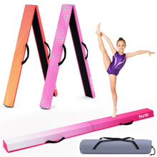 Hurtle 8’ Foldable Balance Beam For Kids – Durable Foam Construction With Non-Slip Bottom, And Storage Bag, Ideal For Home And Gym Use (Purple)