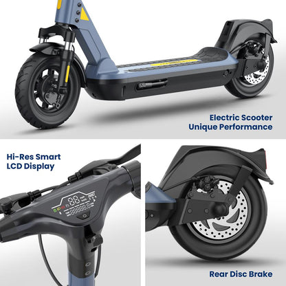 Electric Scooter Long-Range 10" Pneumatic Tire Foldable for Adults