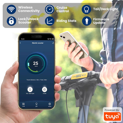 Electric Scooter Long-Range 10" Pneumatic Tire Foldable for Adults