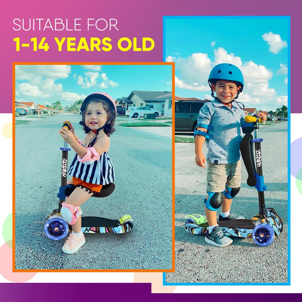 3-Wheel Toddler Scooter, LED Wheels, Adjustable Handlebar