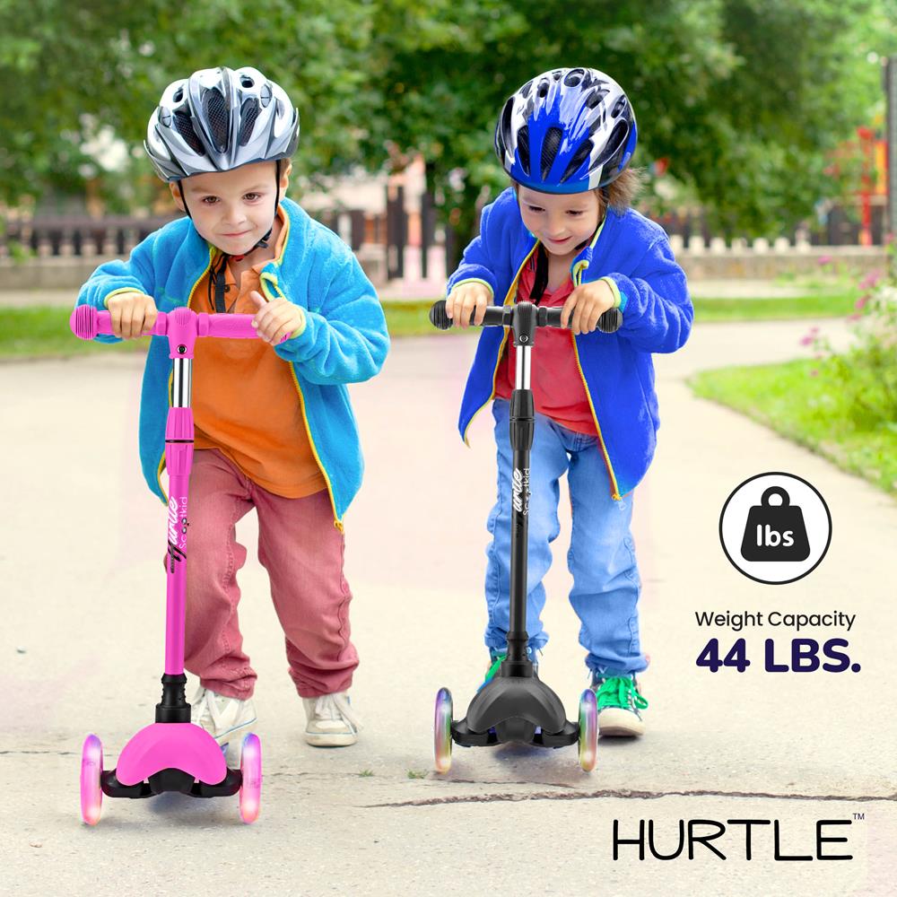 Mini Kickboard Scooter for Kids, LED Wheels, Adjustable Height