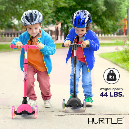 Lightweight And Adjustable Mini Kickboard  Scooter With Led Light Wheel For Kids (Watermelon)