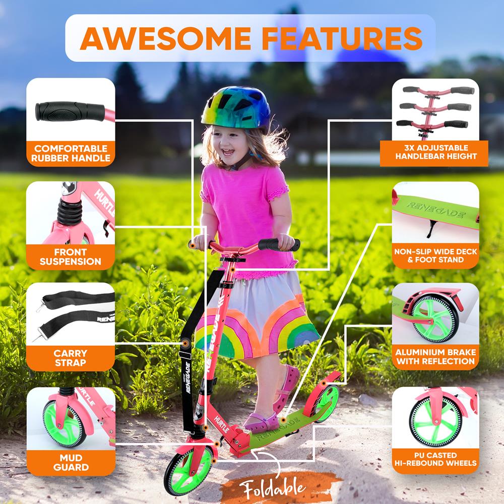 product image number 2 for Hurtle Foldable Kick Scooter