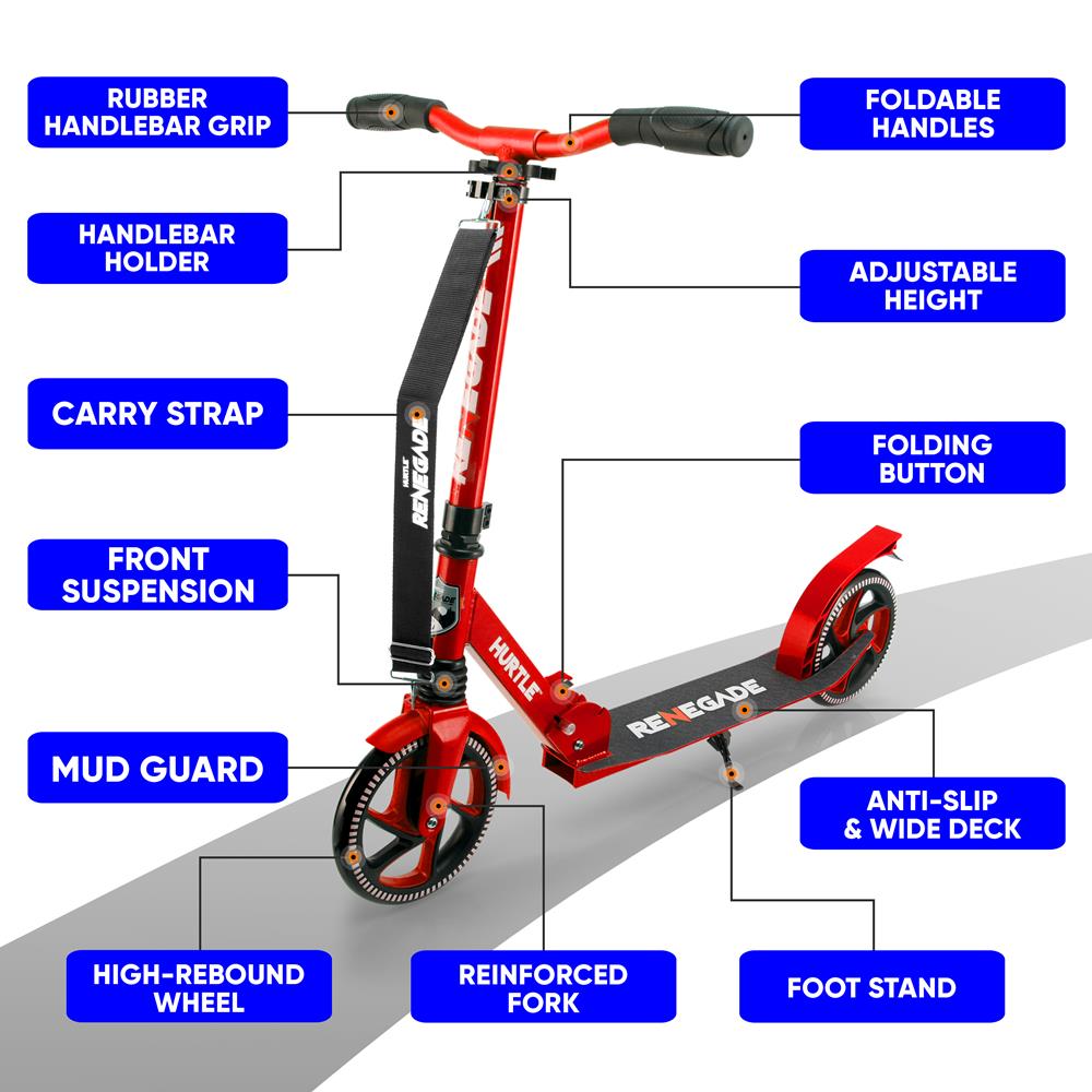 Foldable Kick Scooter – Pyle USA