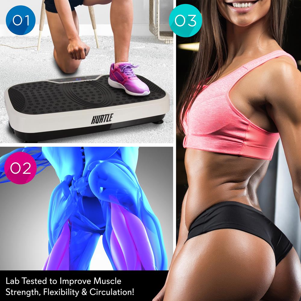 Hurtle Fitness Vibration Platform Machine - Home Gym Whole Body Shaker Exercise Hurtle Fitness Vibration Platform Machine - Home Gym Whole Body Shaker Exercise