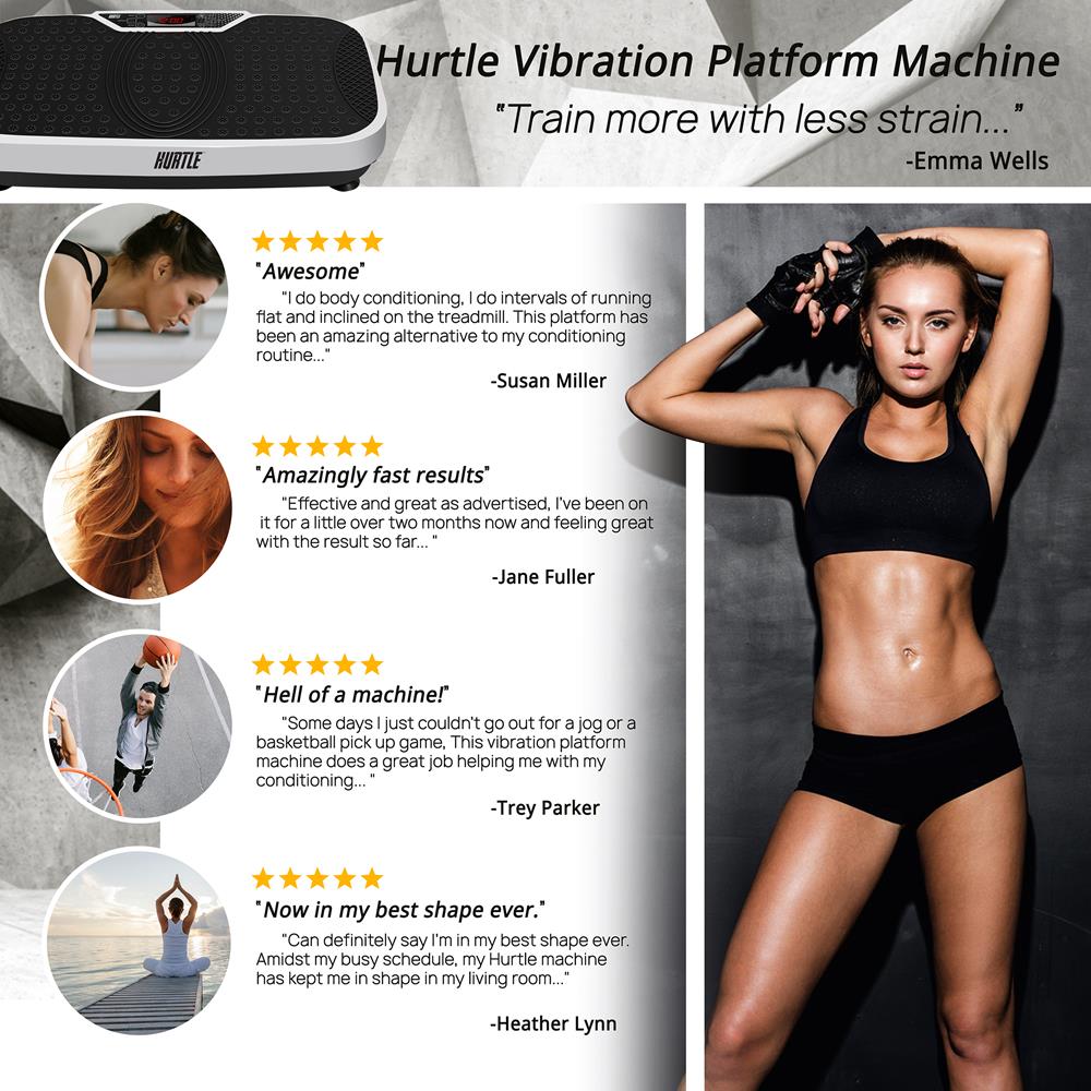 Hurtle Fitness Vibration Platform Machine - Home Gym Whole Body Shaker Exercise Hurtle Fitness Vibration Platform Machine - Home Gym Whole Body Shaker Exercise