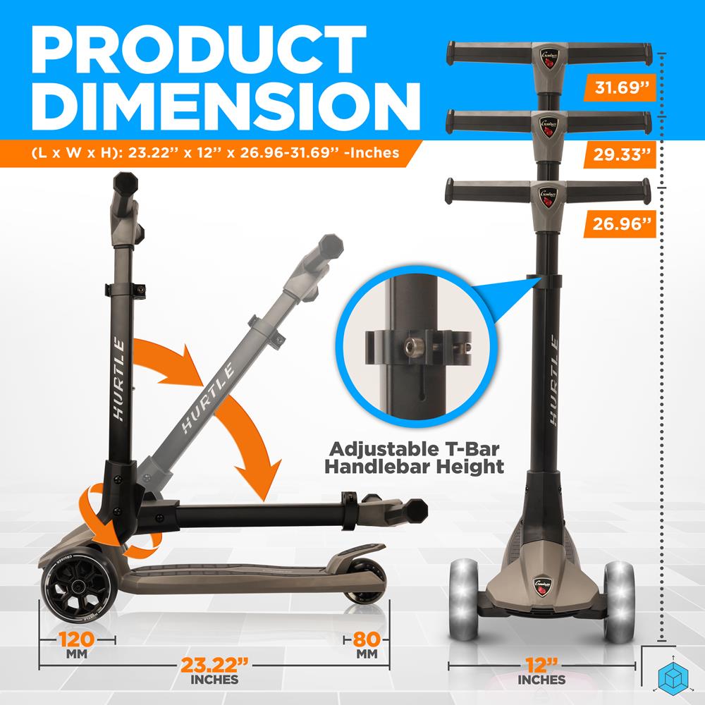 product image number 2 for Hurtle 3-Wheel Foldable Kid Scooter