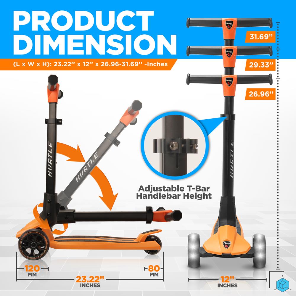 product image number 2 for Hurtle 3-Wheel Foldable Kid Scooter