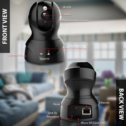 Indoor Wireless IP Camera - 1080p HD, Motion Detection, Night Vision