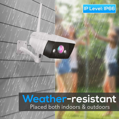 Outdoor Security Camera Night Vision 2MP HD Waterproof WiFi Alexa Compatible