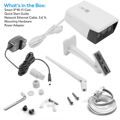 Outdoor Security Camera Night Vision 2MP HD Waterproof WiFi Alexa Compatible