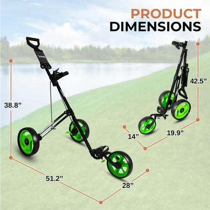 3-Wheel Golf Push Cart