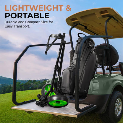 2-Wheel Golf Push Cart - Lightweight Aluminum, Foldable, Adjustable Handle