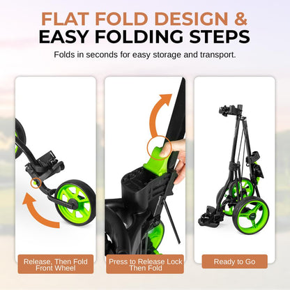 3-Wheel Golf Push Cart