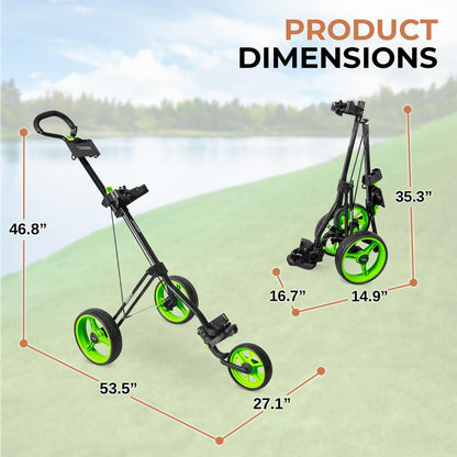 3-Wheel Golf Push Cart