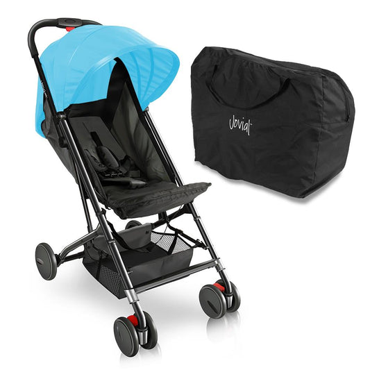 Portable Folding Baby Stroller, Lightweight Aluminum, Blue