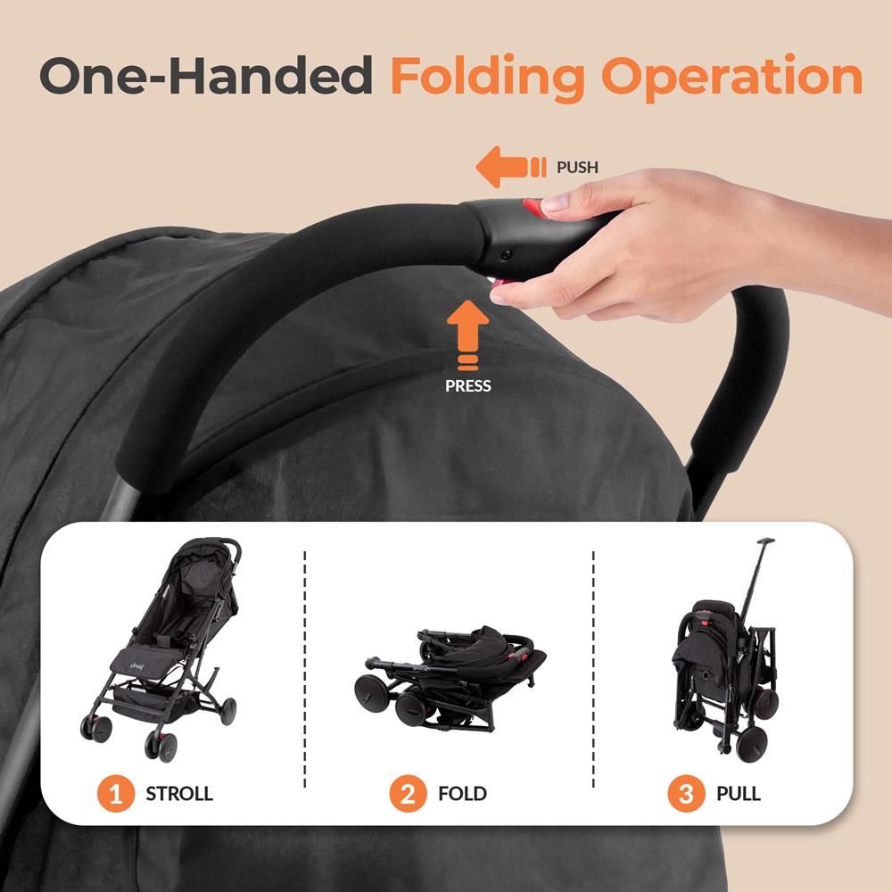 luftroller baby stroller Lightweight Baby Stroller, Compact Fold, Reclining Seat, Aluminum Frame