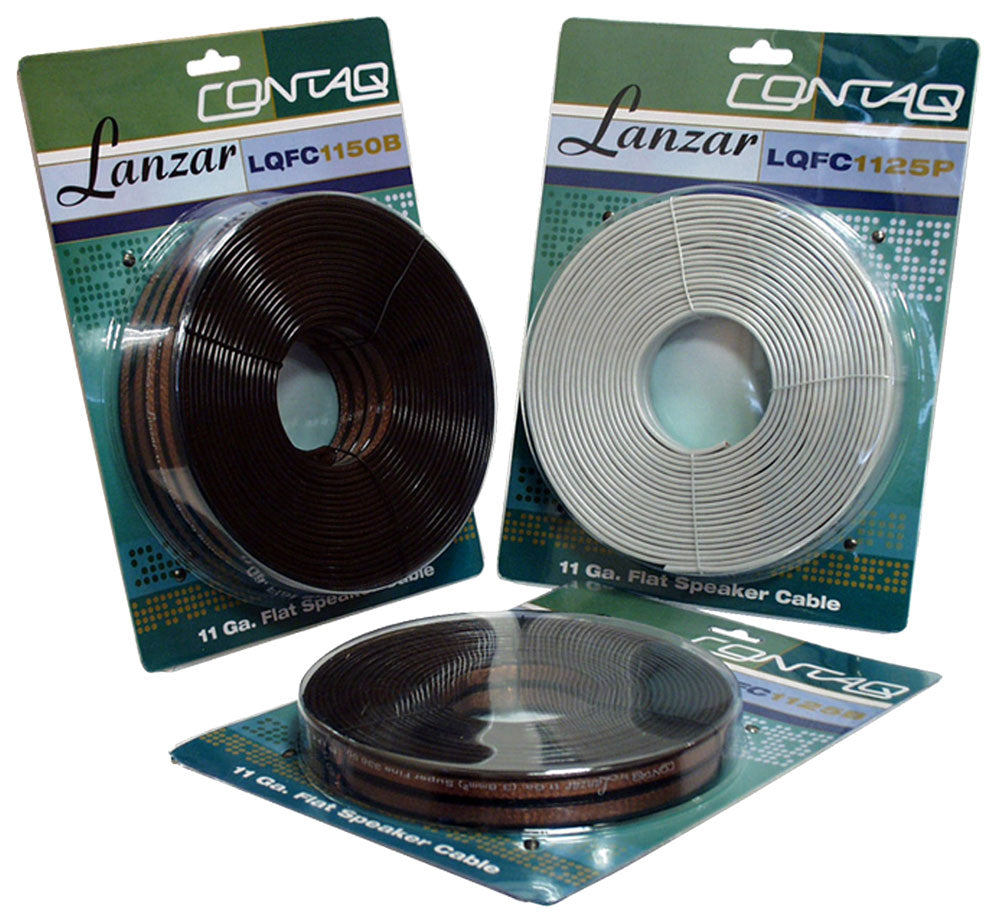 product image number 1 for Lanzar 11Awg 50Ft Flat Speaker Black Cable
