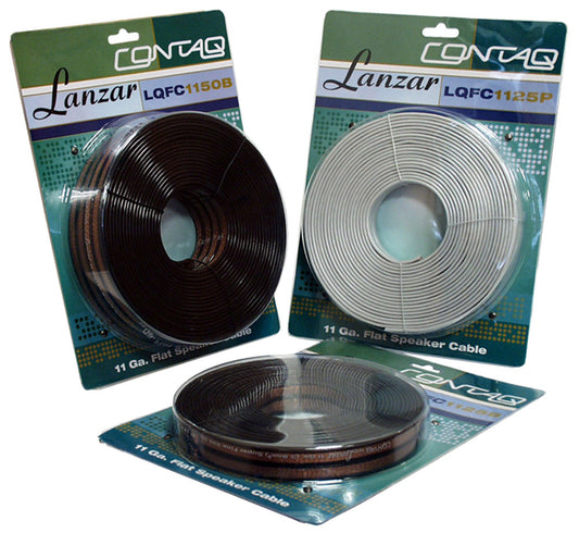 product image number 1 for Lanzar 11Awg 50Ft Flat Speaker Black Cable