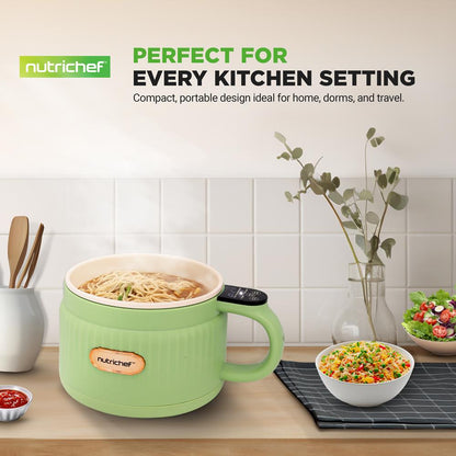 Portable Rice Cooker, Rapid Cooking, Non-Stick Ceramic, Green