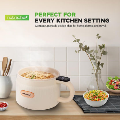 Portable Rice Cooker, Rapid Cooking, Non-Stick Ceramic, White