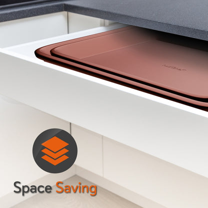 2-Piece Nonstick Cookie Sheets Set, Carbon Steel, Rose Gold