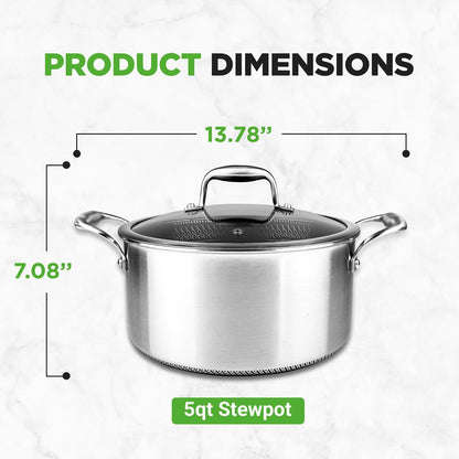 product image number 6 for NutriChef Stainless Steel Stew Pot With Lid