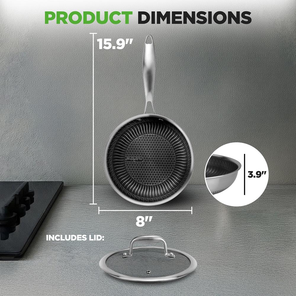 8" Non-Stick Frying Pan with Glass Lid