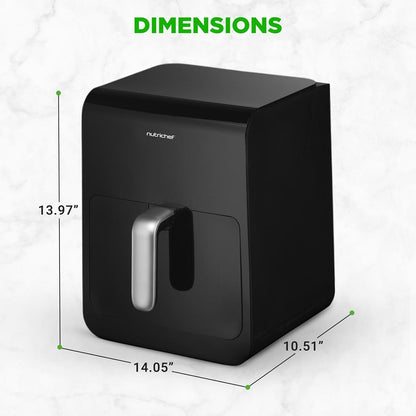 6L Electric Air Fryer & Steamer, 12 Presets, Transparent Window