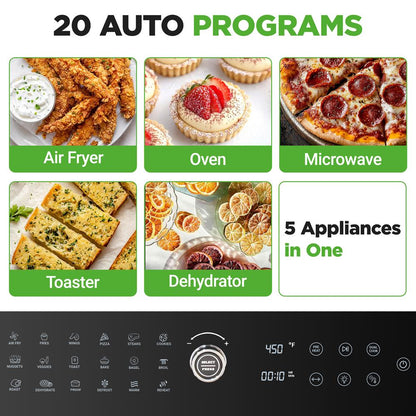 Digital Air Fryer Toaster Oven Combo, 32 Qt