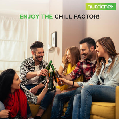 Beer Fridge 108-Can Capacity Glass Door Adjustable Temp Control