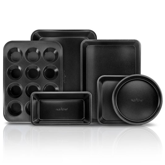 Stackable Non-Stick Bakeware Set, Easy Release Carbon Steel, Black