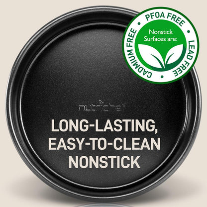 Stackable Non-Stick Bakeware Set, Easy Release Carbon Steel, Black