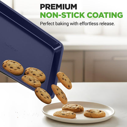 6-Piece Nonstick Bakeware Set - Easy Clean Carbon Steel, Dishwasher Safe