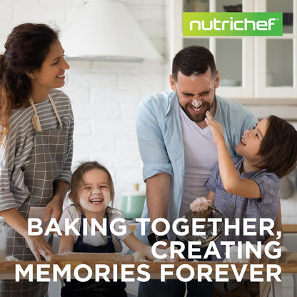 8-Piece Nonstick Bakeware Set - Space-Saving Stackable Design, Purple