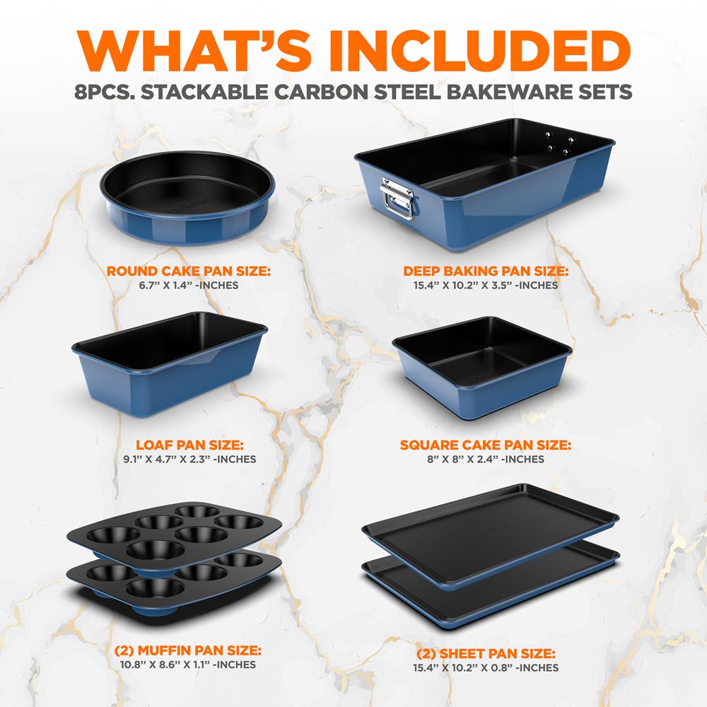 Pyle Nonstick Bakeware Set - Thumbnail 3