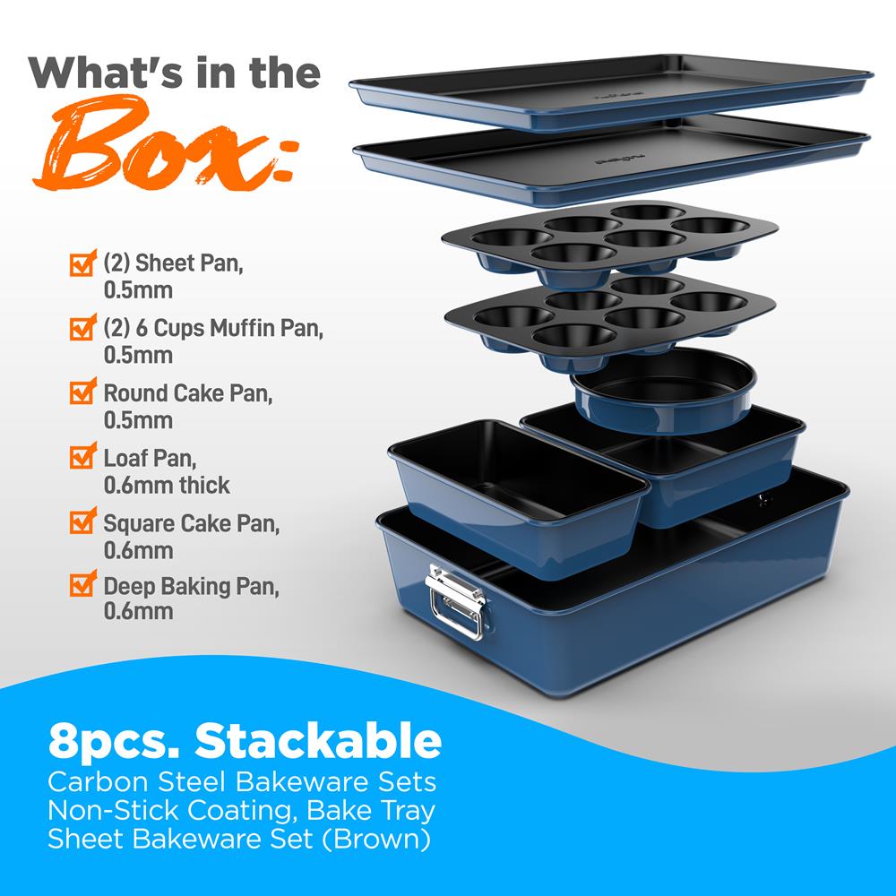 Pyle Nonstick Bakeware Set